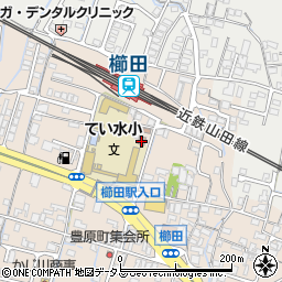 櫛田公民館周辺の地図
