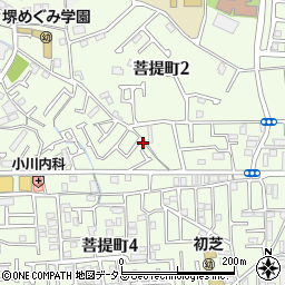 大阪府堺市東区菩提町2丁26-8周辺の地図