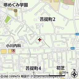 大阪府堺市東区菩提町2丁26-10周辺の地図