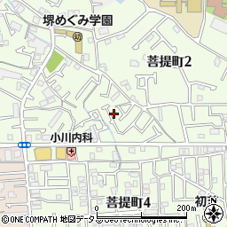 大阪府堺市東区菩提町2丁1-9周辺の地図