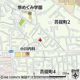 大阪府堺市東区菩提町2丁1-27周辺の地図