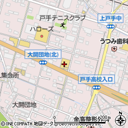 ダイソー＆アオヤマ福山戸手店周辺の地図