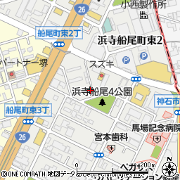 大阪府堺市西区浜寺船尾町東3丁362周辺の地図