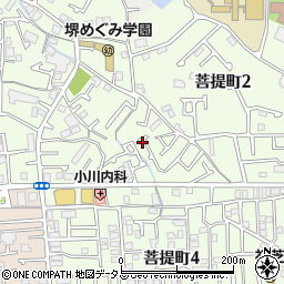 大阪府堺市東区菩提町2丁1-26周辺の地図