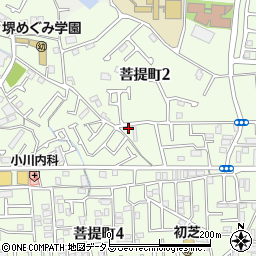 大阪府堺市東区菩提町2丁35周辺の地図