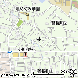 大阪府堺市東区菩提町2丁1-11周辺の地図