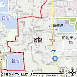 大阪府堺市美原区菩提周辺の地図