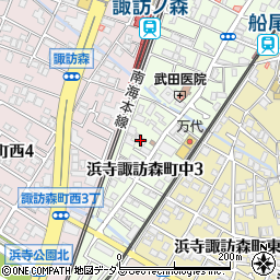 堺市農協浜寺支所周辺の地図