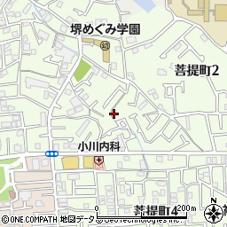 大阪府堺市東区菩提町2丁5周辺の地図