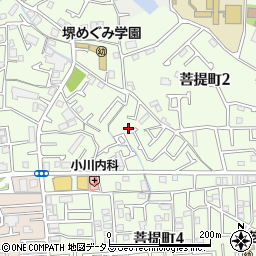大阪府堺市東区菩提町2丁1-25周辺の地図
