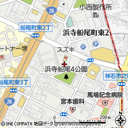 大阪府堺市西区浜寺船尾町東3丁333周辺の地図