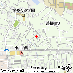 大阪府堺市東区菩提町2丁20-8周辺の地図