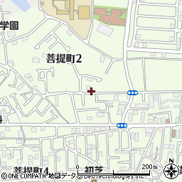 大阪府堺市東区菩提町周辺の地図
