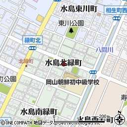 岡山県倉敷市水島北緑町周辺の地図