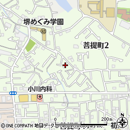 大阪府堺市東区菩提町2丁20-1周辺の地図