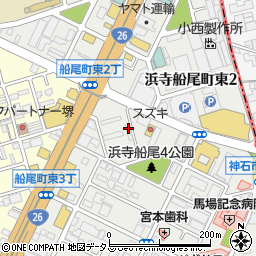 大阪府堺市西区浜寺船尾町東3丁374周辺の地図