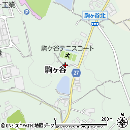 羽曳野市立駒ヶ谷テニスコート周辺の地図