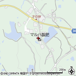 マルハ製肥笠岡工場周辺の地図