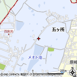 奈良県香芝市五ヶ所390周辺の地図