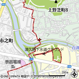 上野芝町つがざくら広場周辺の地図