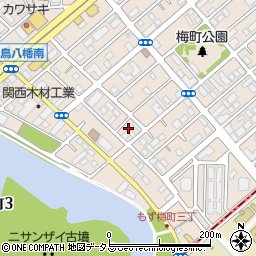 大阪ワンダー社周辺の地図