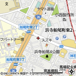 大阪府堺市西区浜寺船尾町東3丁381周辺の地図