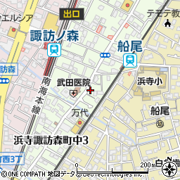 エディオン阪南電化諏訪ノ森店周辺の地図