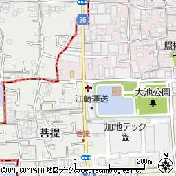 大阪府堺市美原区大饗254-4周辺の地図