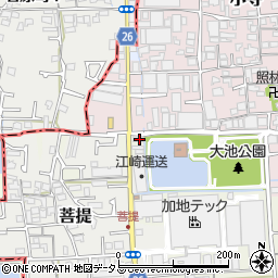 大阪府堺市美原区大饗254-1周辺の地図