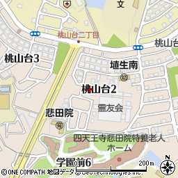 大阪府羽曳野市桃山台周辺の地図