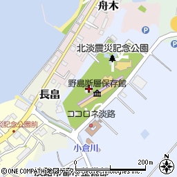 震災体験館周辺の地図