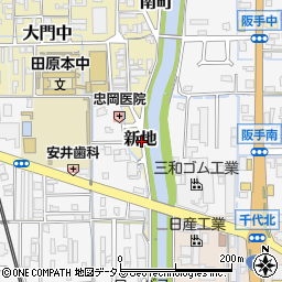 奈良県磯城郡田原本町新地周辺の地図