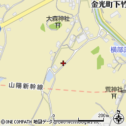 岡山県浅口市金光町下竹701周辺の地図