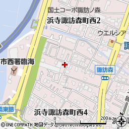 ○岡室邸駐車場周辺の地図