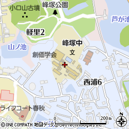 羽曳野市立峰塚中学校周辺の地図