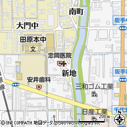 奈良県磯城郡田原本町新地7周辺の地図