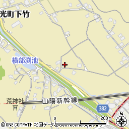 岡山県浅口市金光町下竹1135-4周辺の地図