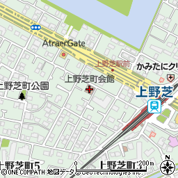 上野芝町会館上野芝駅前西第一自転車等駐輪場周辺の地図