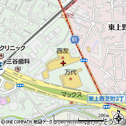 タイムズ西友上野芝店駐車場周辺の地図