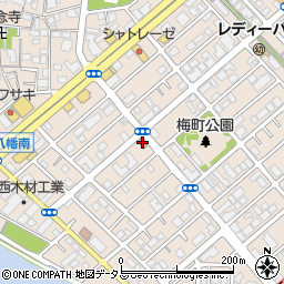 堺百舌鳥梅町郵便局周辺の地図