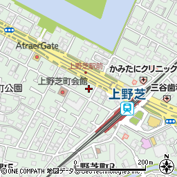 タイムズ上野芝駅前第２駐車場周辺の地図