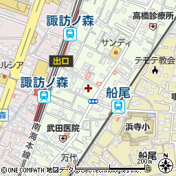 大阪府堺市西区浜寺諏訪森町中周辺の地図