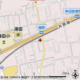 広島県福山市神辺町湯野296-1周辺の地図