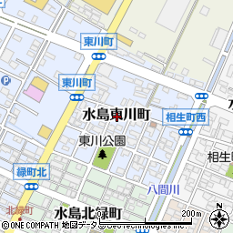 岡山県倉敷市水島東川町周辺の地図