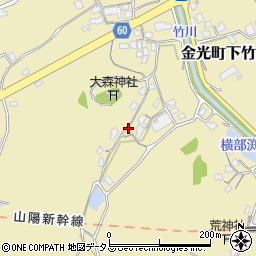 岡山県浅口市金光町下竹753周辺の地図