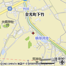 岡山県浅口市金光町下竹781周辺の地図