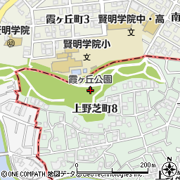 霞ヶ丘公園周辺の地図