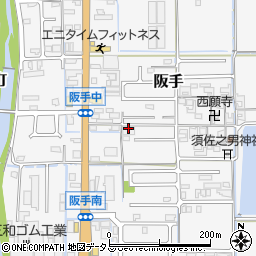 奈良県磯城郡田原本町阪手721周辺の地図