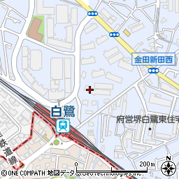 Ａ堺市・北区水漏れ・つまり修理の緊急隊　白鷺駅前センター周辺の地図