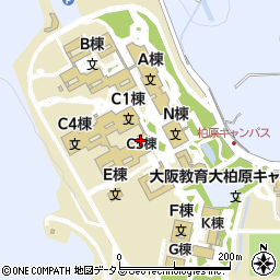 大阪教育大学柏原キャンパス　附属学校課周辺の地図